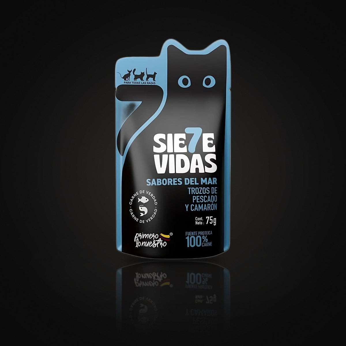 7 Vidas Trozos Sabores del Mar x 75 g Pouch