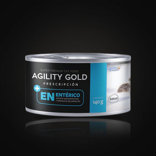 Agility Gold Lata +enterico Gatos x 140 g