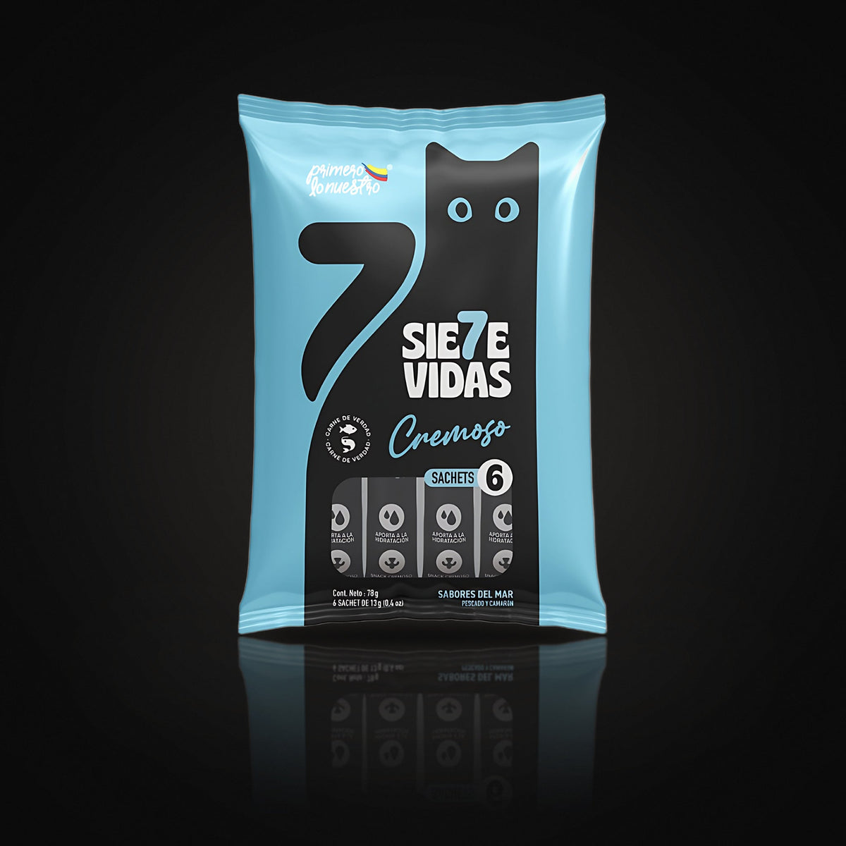 Cremosos Siete Vidas Sachet x 6 und Sabores de la Tierra