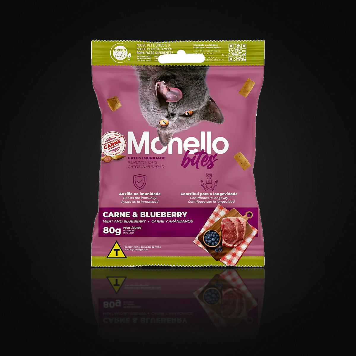 Galletas Monello Carne y Bluberry x 80 g