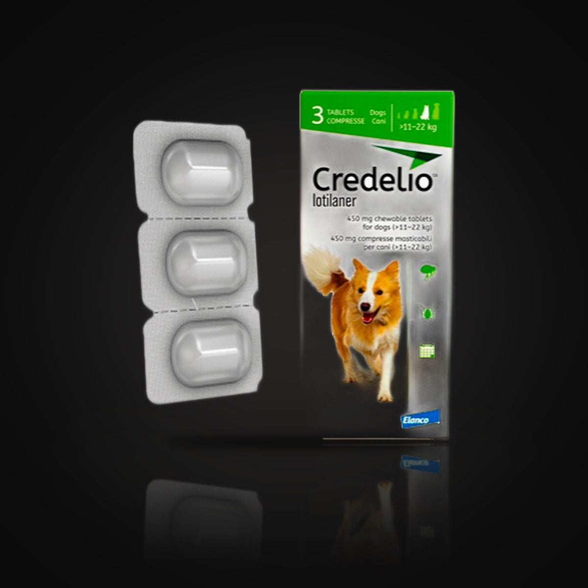 Credelio Perro 450 mg/ 11-22 kg x Unidad