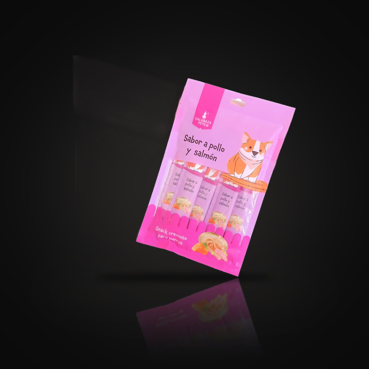 Snack Cremoso para Perro Sabor a Pollo y Salmon