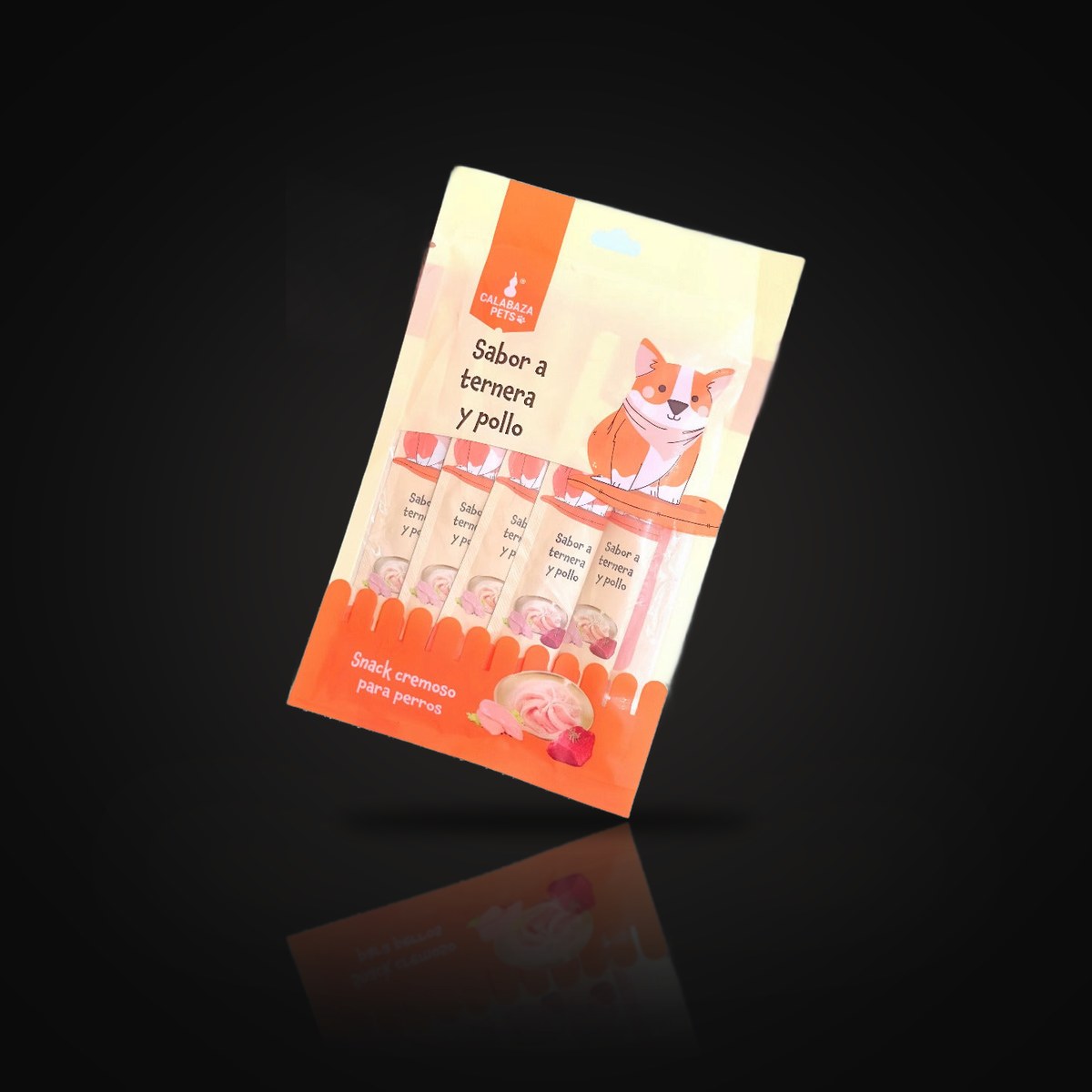 Snack Cremoso para Perro Ternera y Pollo x 15 g