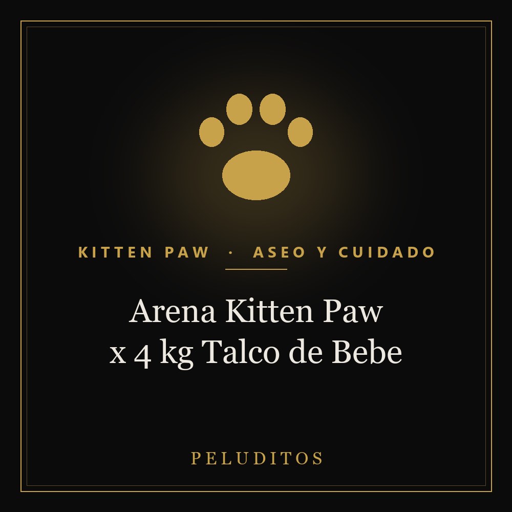 Arena Kitten Paw x 4 kg Talco de Bebe