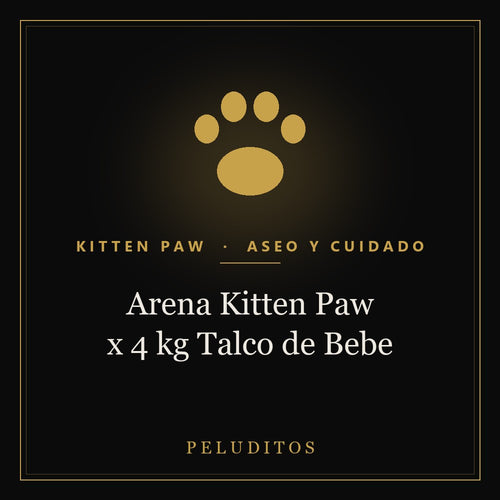 Arena Kitten Paw x 4 kg Talco de Bebe