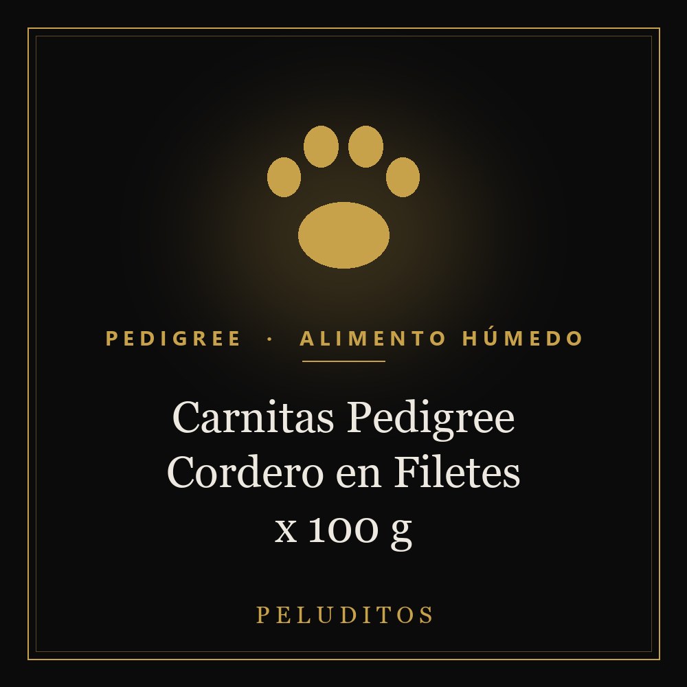 Carnitas Pedigree Cordero en Filetes x 100 g