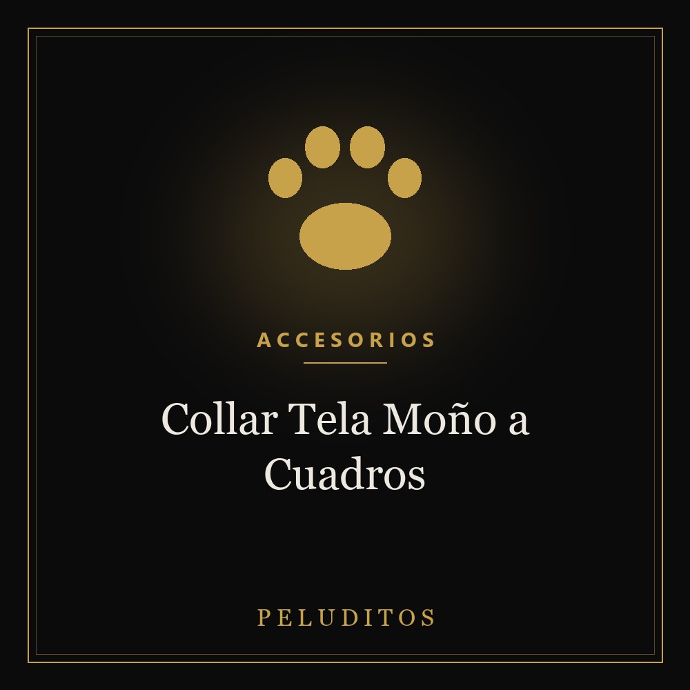 Collar Tela Moño a Cuadros